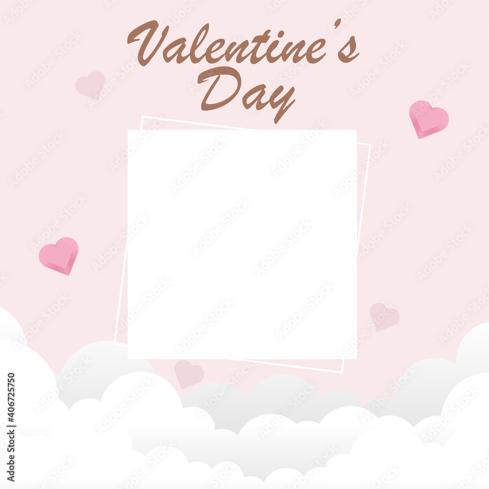 Valentine's day concept background. Vector illustration. Suitable for cute love sale Banners, greeting cards, banners, simple posters, eps 10