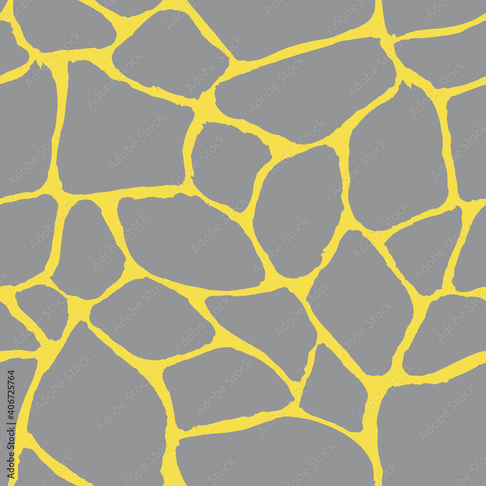 Obraz premium Hand drawn texture in grey and yellow colors of 2021 year