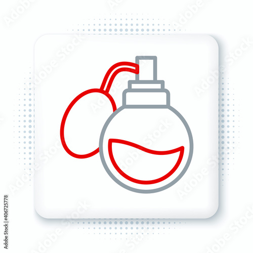 Line Perfume icon isolated on white background. Colorful outline concept. Vector.