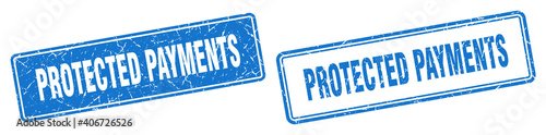protected payments stamp set. protected payments square grunge sign