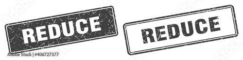 reduce stamp set. reduce square grunge sign