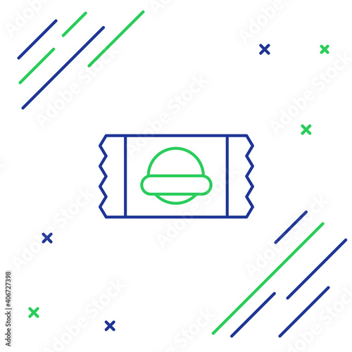 Line Sports nutrition bodybuilding proteine power drink and food icon isolated on white background. Colorful outline concept. Vector.