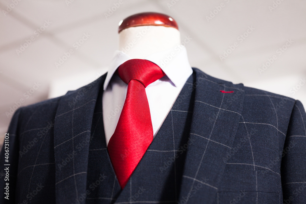 Chic Male costume on a mannequin in men clothing store