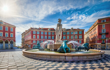Fotobehang Nice Place Massena plein in Nice  © Vasil