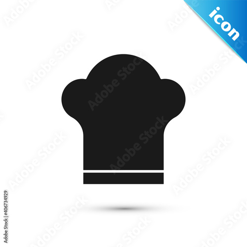 Grey Chef hat icon isolated on white background. Cooking symbol. Cooks hat. Vector.