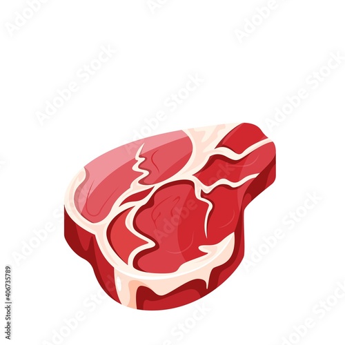 Raw marbled meat icon
