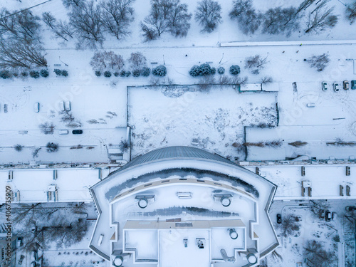 high-rise building from above
