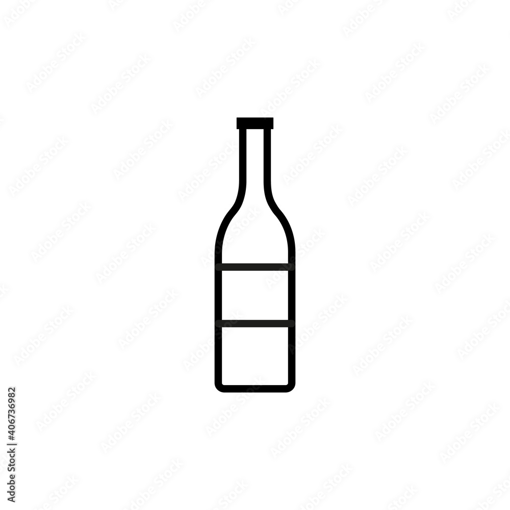 Vector icon with bottle image Vector icon with bottle image