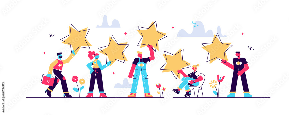 User experience feedback flat vector illustration. vector User experience feedback flat vector illustration. vector