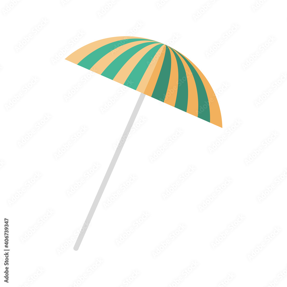 Fototapeta premium Summer striped umbrella vector design