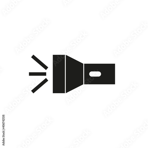 Flashlight icon. Simple vector illustration on a white background