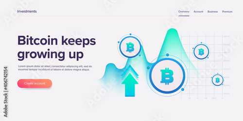 Cryptocoin mining farm layout. Cryptocurrency and blockchain network business isometric vector illustration. Crypto currency exchange or transaction process background.