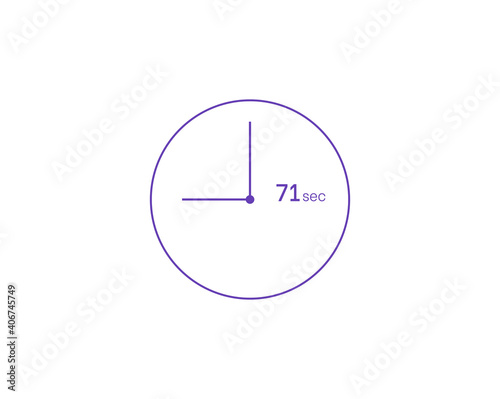 Free Download The 71 seconds, Timer 71 sec icon, stopwatch vector icon. Clock and watch, timer, countdown symbol - GFXLoad
