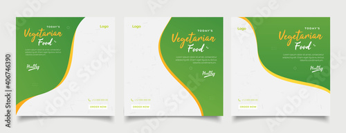 social media post template. Suitable for Social Media Post Restaurant and culinary Promotion.