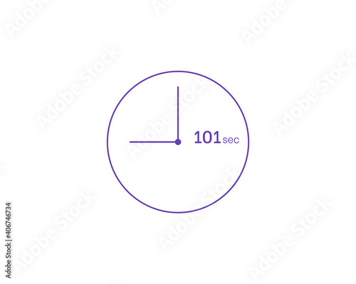 Free Download The 101 seconds, Timer 101 sec icon, stopwatch vector icon. Clock and watch, timer, countdown symbol - GFXLoad