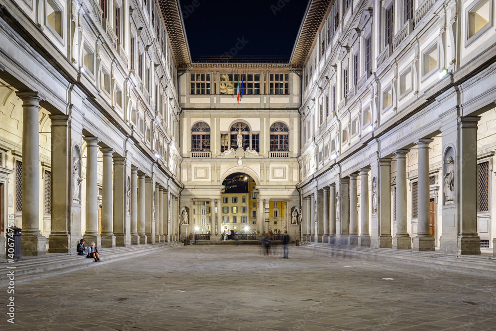 Night Outside The Uffizi