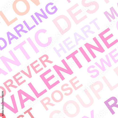 love sweet and romance wording on background in valentine concept