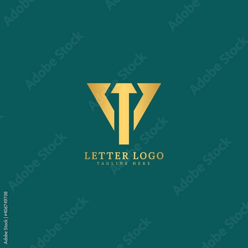Initial YT TY with minimalist concept design for company and business logo.