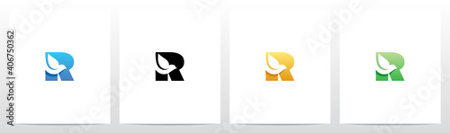 Dove Bird On Letter Logo Design R