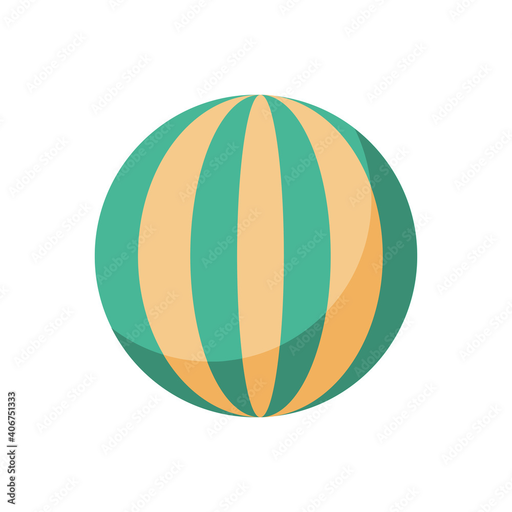 Summer striped ball vector design Summer striped ball vector design