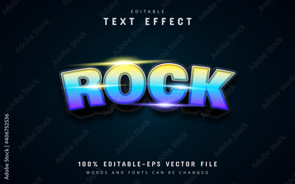 Rock text, gradient style text effect Rock text, gradient style text effect
