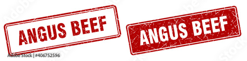 angus beef stamp set. angus beef square grunge sign