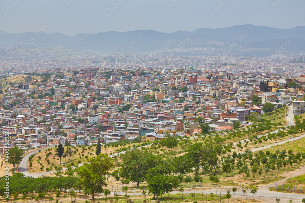 Panoramic Izmir view from Kadifekale Castle Panoramic Izmir view from Kadifekale Castle