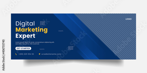 Modern Digital marketing Corporate, facebook cover and social media post