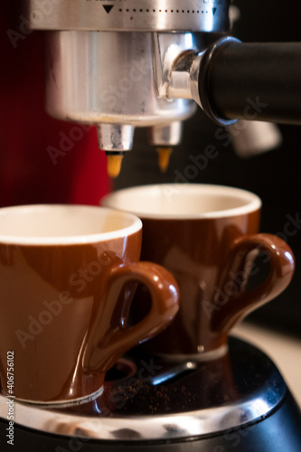 Coffee machine making italian espresso