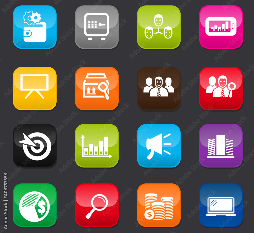 Marketing icons set Marketing icons set