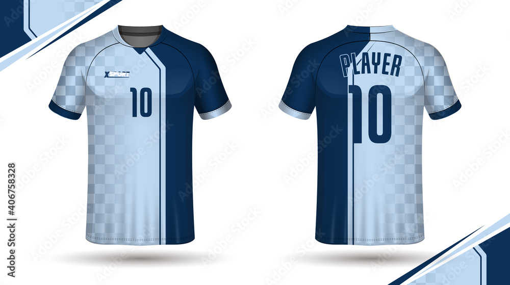 Naklejka premium Soccer jersey template sport t shirt design