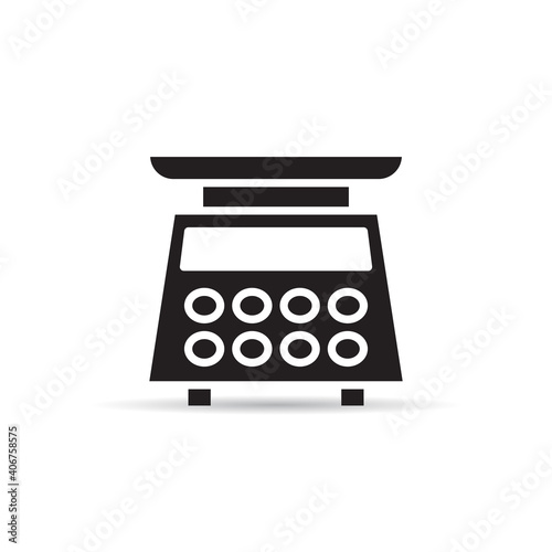 digital weight scale icon on white background vector 