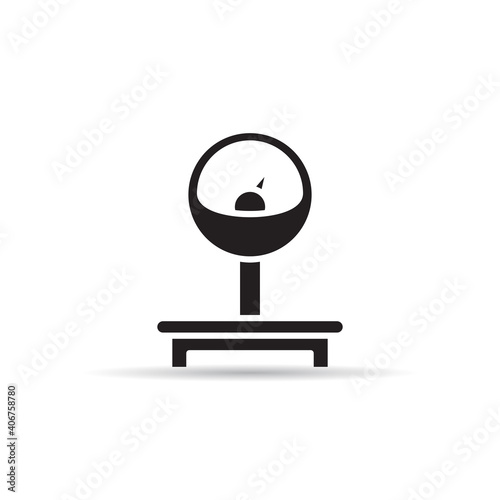 digital weight scale icon on white background vector 