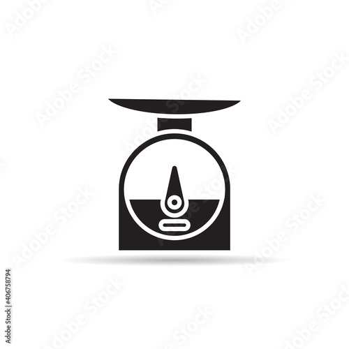 digital weight scale icon on white background vector 