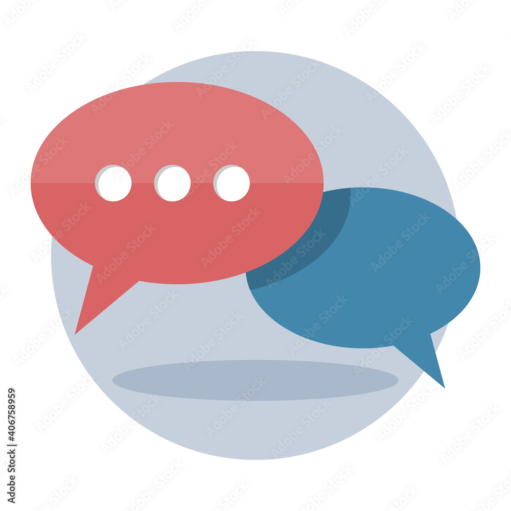 Speech buble, chat, mobile messenger or online support icon. Vector illustration isolated on white background Speech buble, chat, mobile messenger or online support icon. Vector illustration isolated on white background