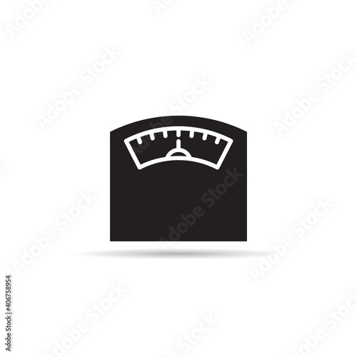 digital weight scale icon on white background vector 