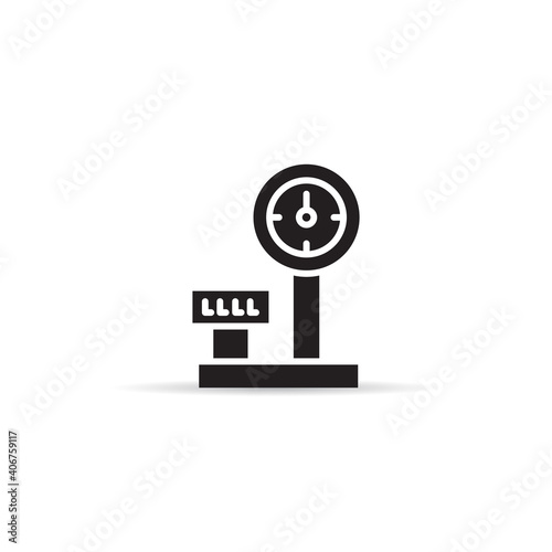 digital weight scale icon on white background vector 