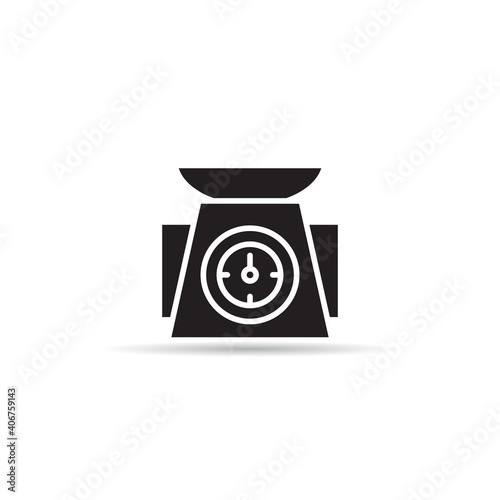 digital weight scale icon on white background vector 