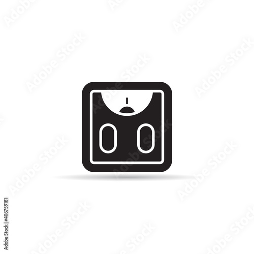 digital weight scale icon on white background vector 