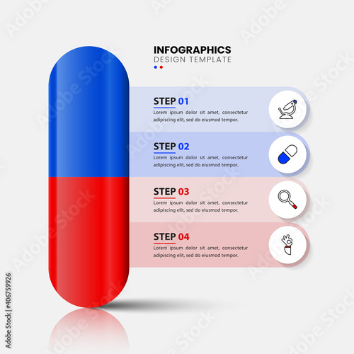 Infographic design template. Creative concept with 4 steps