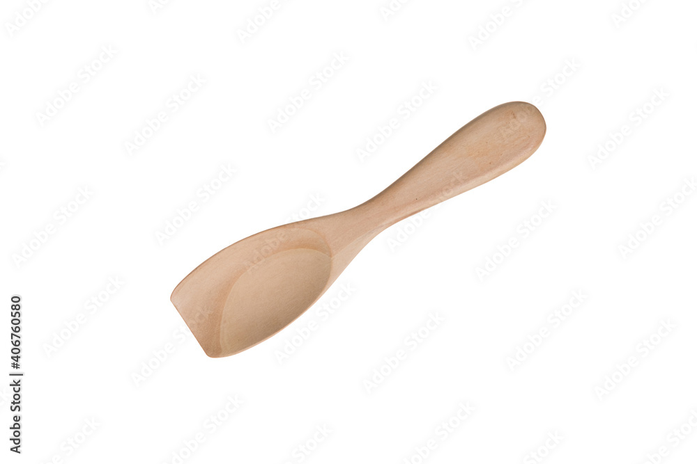 Rejection of plastic concept. Empty wooden Cutlery isolated on white background Rejection of plastic concept. Empty wooden Cutlery isolated on white background