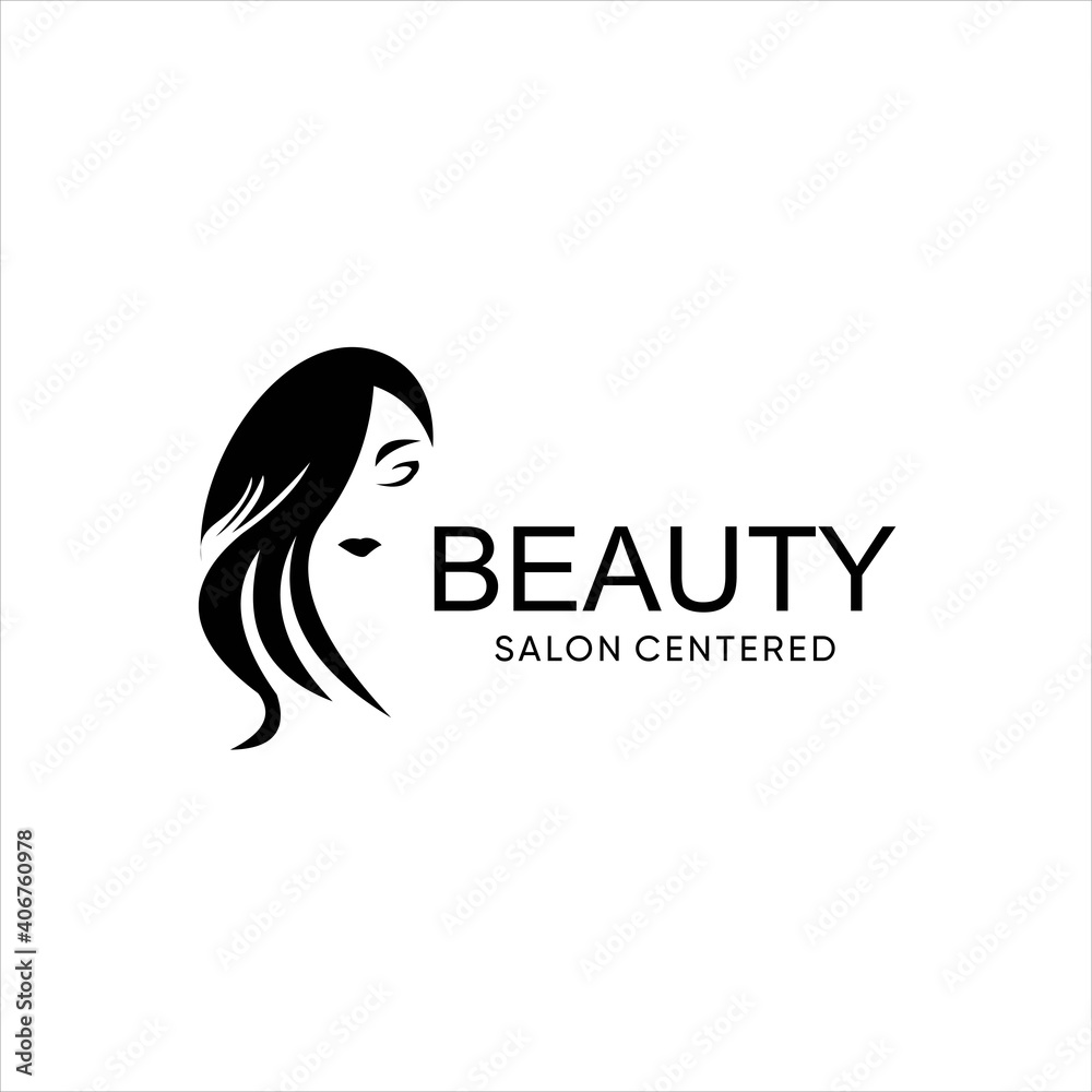 Women face, hair salon logo vector Women face, hair salon logo vector