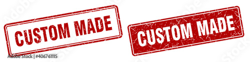 custom made stamp set. custom made square grunge sign