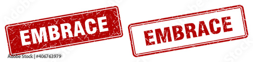embrace stamp set. embrace square grunge sign