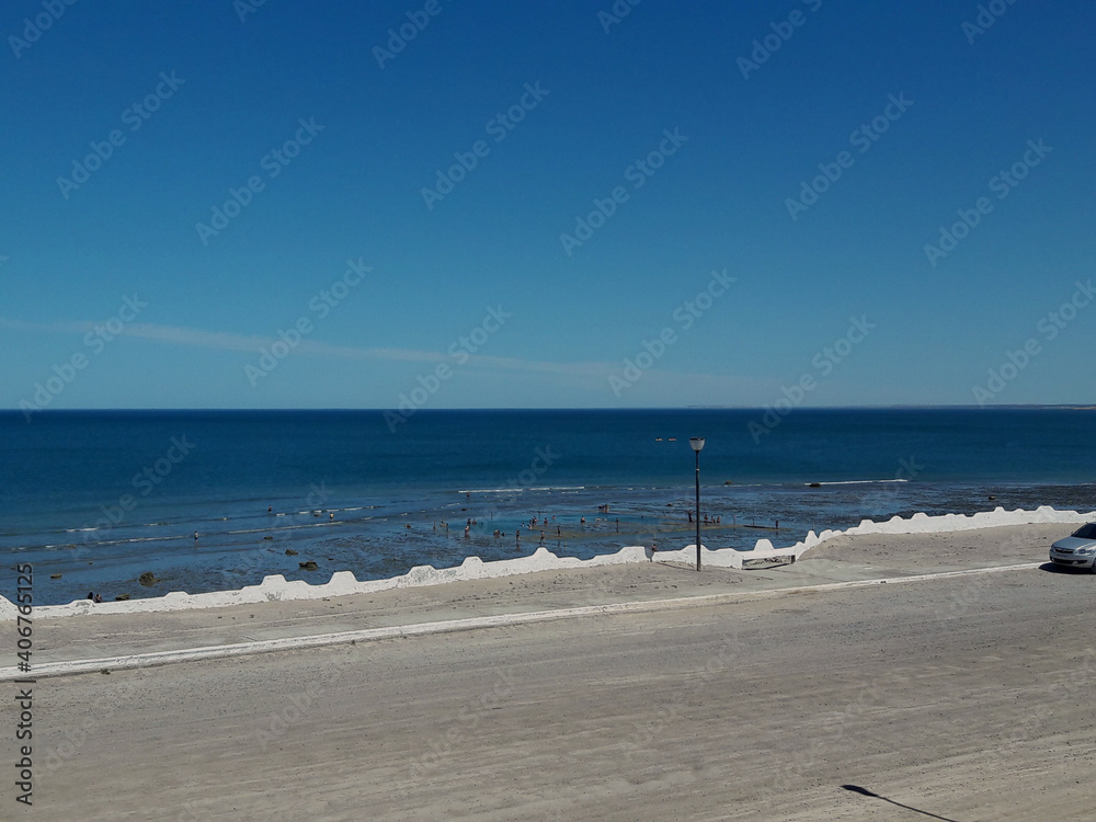 playa espectacular en el sur de argentina