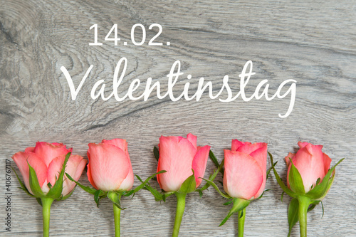14. Februar-Rosen zum Valentinstag