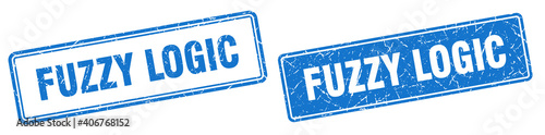 fuzzy logic stamp set. fuzzy logic square grunge sign