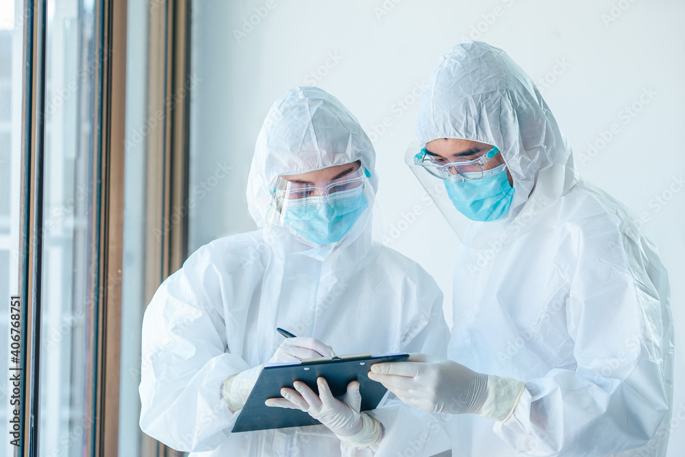Teamwork medical staff working in during the epidemic crisis coronavirus. Teamwork medical staff working in during the epidemic crisis coronavirus.