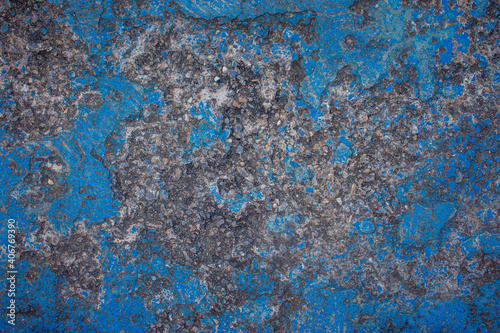 blue painted wall
