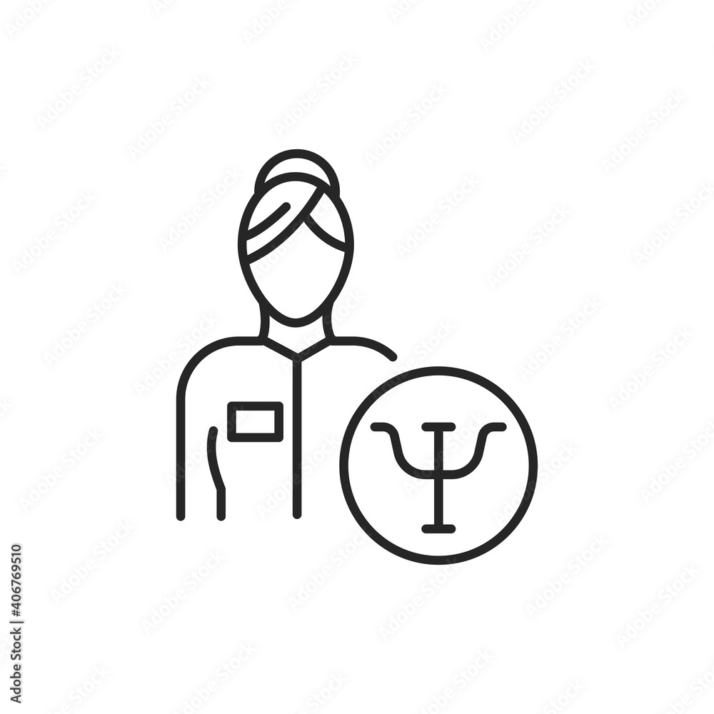 Psychologist color line icon. Subject matter expert. Psychologist color line icon. Subject matter expert.